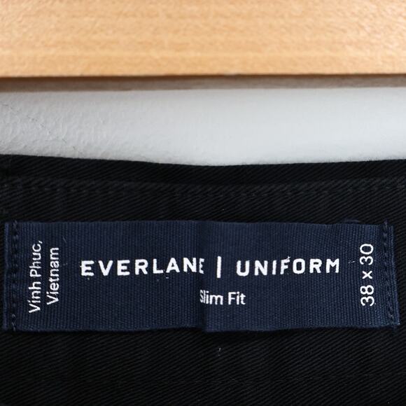 NWT Everlane Men's The Performance Chino Pant Uniform Slim Fit Black 38x30 - Picture 8 of 10